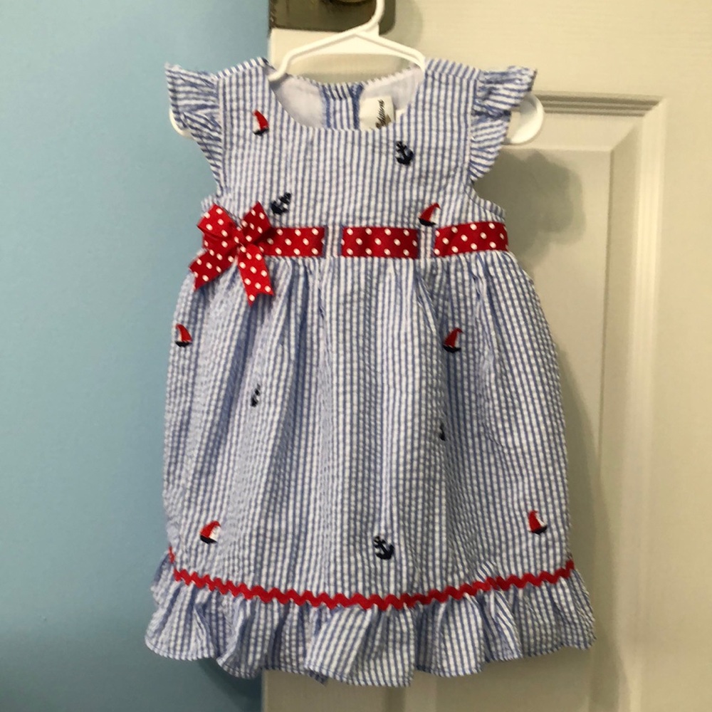 Rare Editions Nautical Toddler Dress